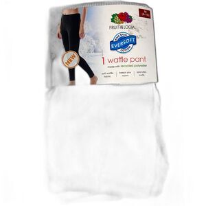 Fruit of the Loom EverSoft Women's Waffle Pant Size Medium 8-10 White NEW